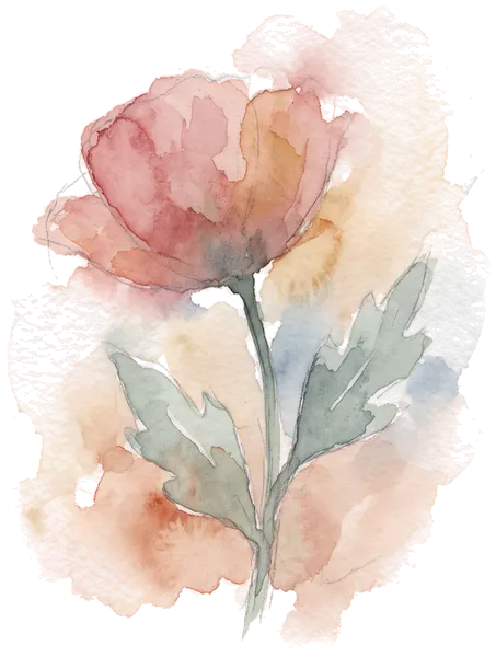 Drawing of a remembrance poppy
